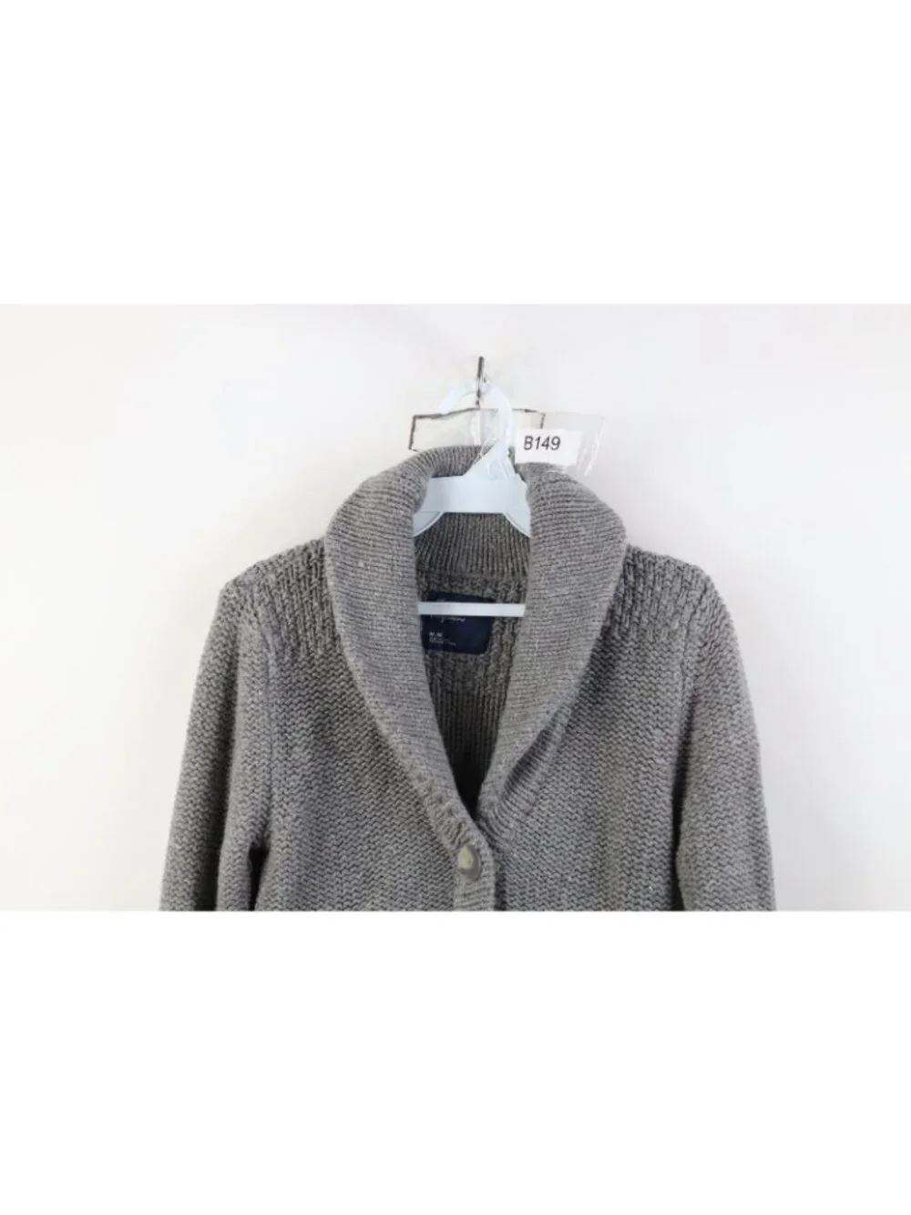 Vtg Y2K American Eagle Women M Babydoll Angora Wool Chunky Knit Cardigan Sweater